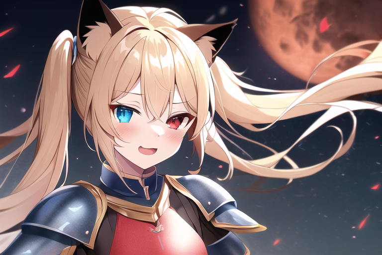 cat girl, {red eyes, blue eyes},blonde hair, twintails, armor, {{{cat ears}}}, s-2720861328.png