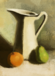 Still Life: Pitcher, Orange and Pear.png