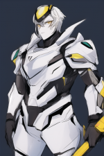 white_grey hair character with amber yellow eyes, futuristic exosuit,male s-2286753664.png