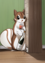 a drunk squirrel, drinking, alcohol, s-1930028943.png